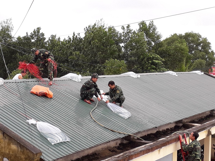 Ban CHQS huyện Bình Sơn chủ động ứng phó bão số 9