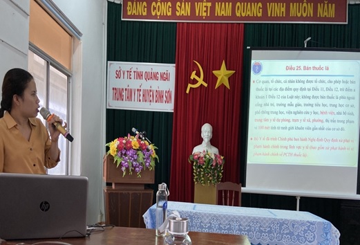 Trung tâm y tế huyện Bình Sơn:Tập huấn tư vấn và điều trị nghiện thuốc lá