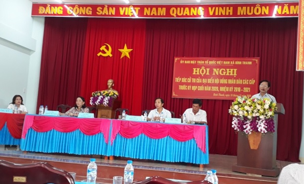 Ông Đỗ Thiết Khiêm đại biểu HĐND tỉnh tiếp xúc cử tri Bình Thanh