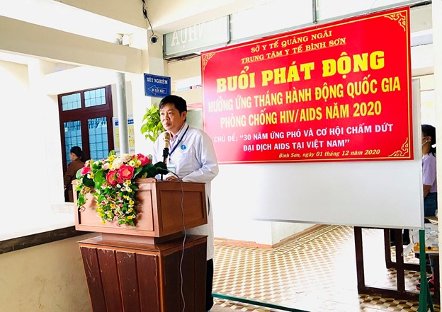 Trung tâm y tế huyện Bình Sơn phát động hưởng ứng Tháng hành động quốc gia phòng, chống HIV/AIDS