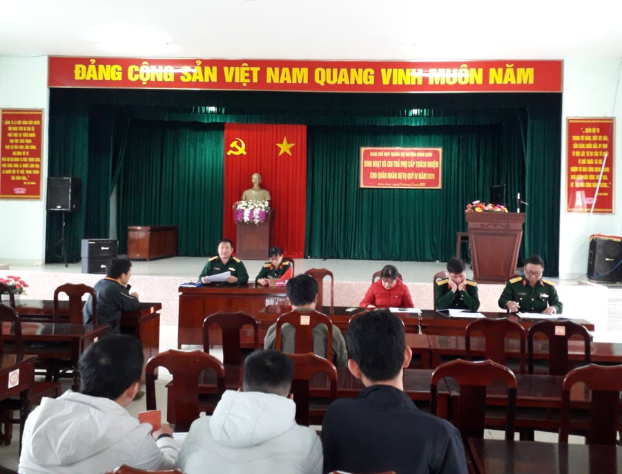 Ban CHQS huyện Bình Sơn sinh hoạt DBĐV quý IV năm 2020