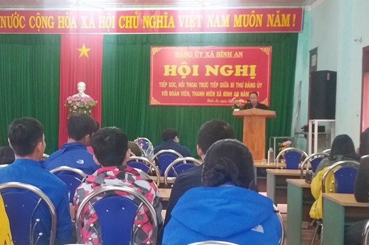 Bí thư Đảng ủy xã Bình An tiếp xúc đối thoại trực tiếp với Đoàn viên thanh niên năm 2020