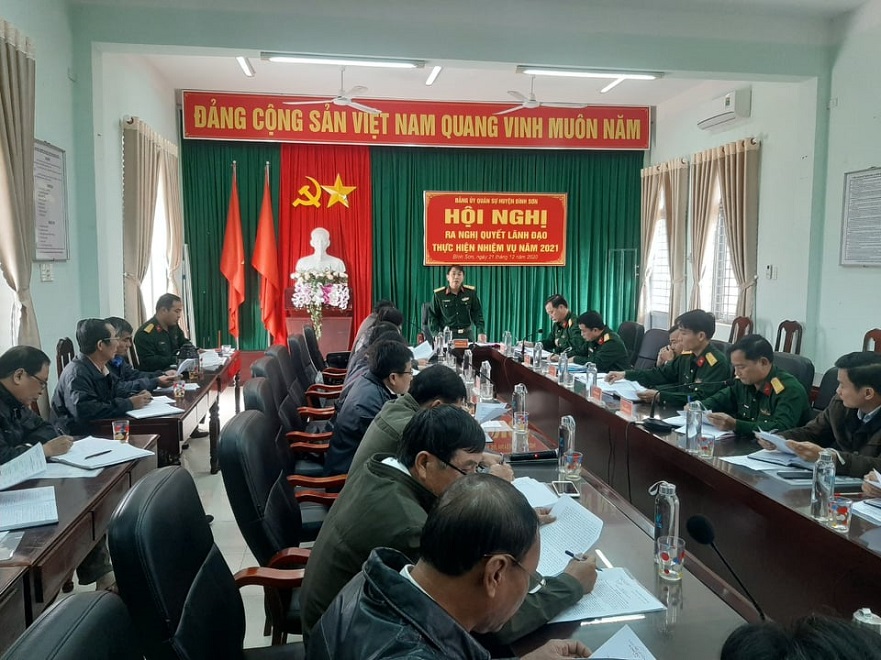 Bình Sơn: Hội nghị Đảng ủy Quân sự huyện