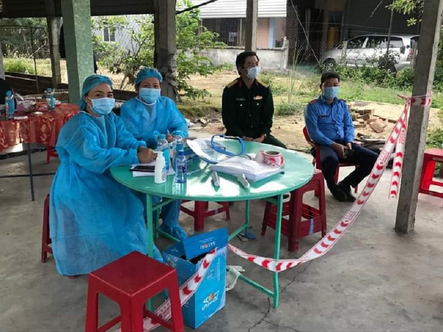 Ban CHQS huyện Bình Sơn siết chặt công tác phòng, chống dịch Covid - 19