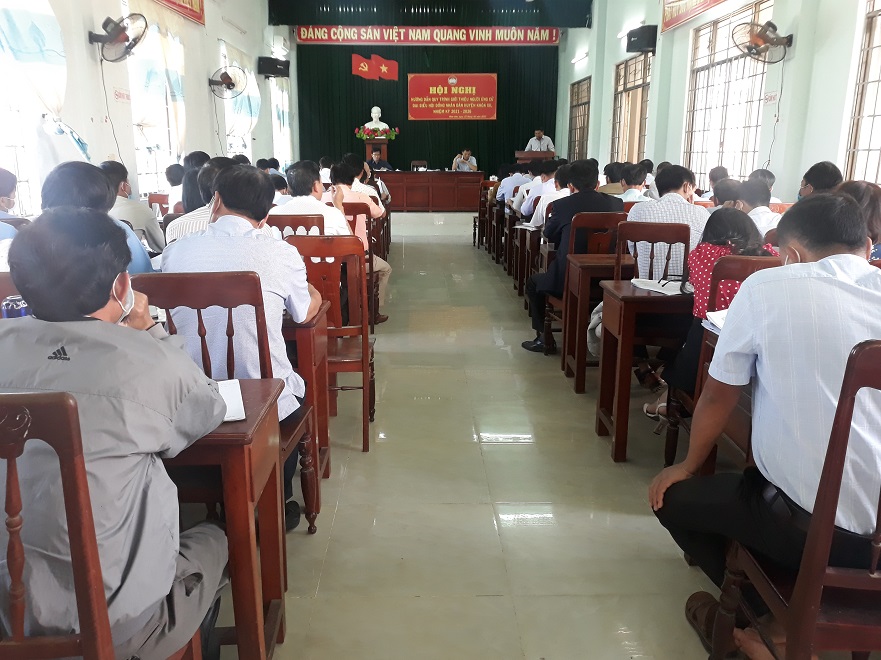 Ủy Ban MTTQ Việt Nam huyện Bình Sơn tổ chức hội nghị hướng dẫn quy trình giới thiệu người ứng cử đại biểu HĐND huyện khóa XII, nhiệm kỳ 2021 - 2026