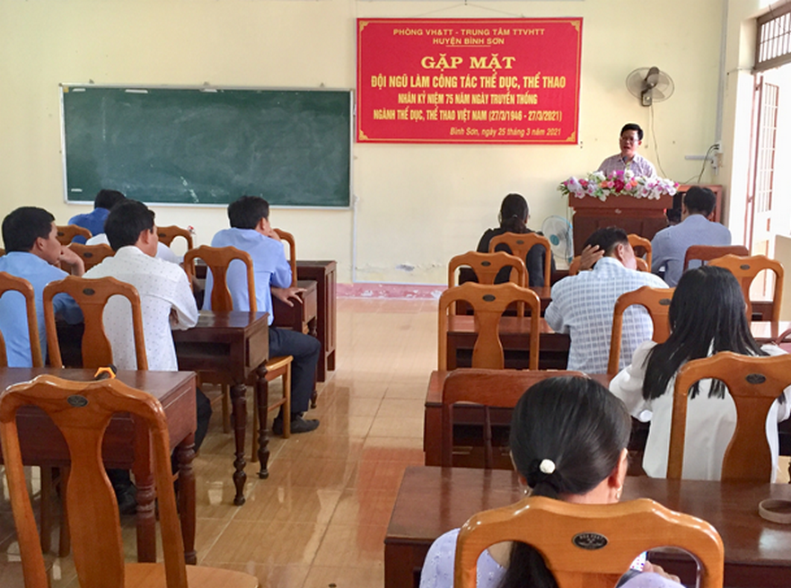 Bình Sơn gặp mặt nhân Ngày truyền thống Thể dục Thể thao Việt Nam