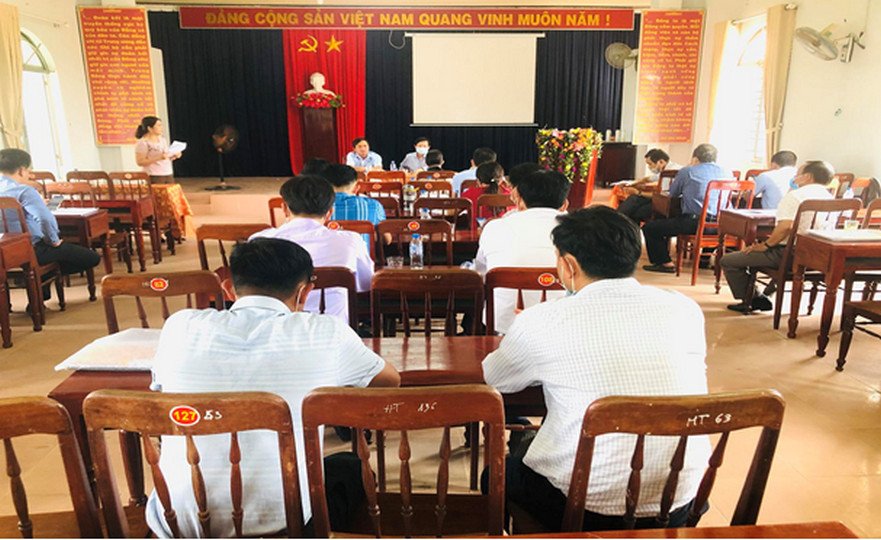 Huyện Bình Sơn đối thoại vận động các hộ gia đình bàn giao mặt bằng thuộc dự án Khu dân cư Kè Bắc sông Trà Bồng
