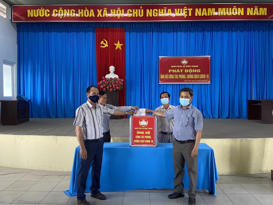 Ủy Ban MTTQ Việt Nam huyện vận động kinh phí ủng hộ phòng chống dịch Covid-19