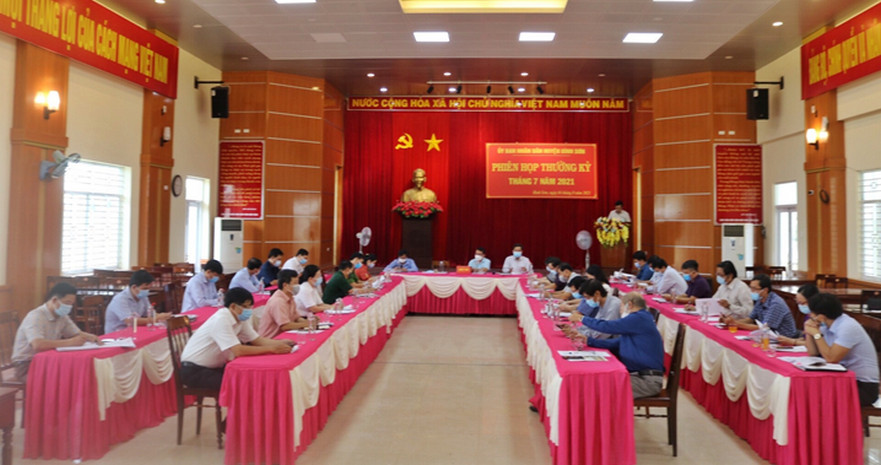 UBND Huyện Bình Sơn tổ chức phiên họp thường kỳ tháng 7 năm 2021