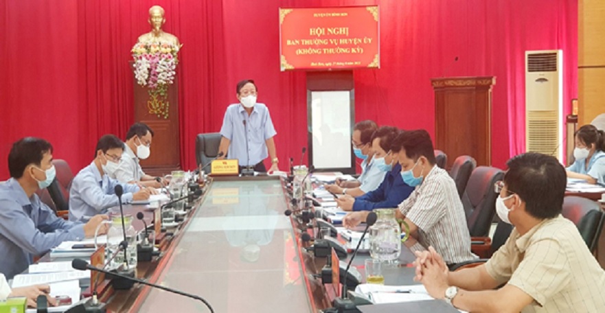 Ban Thường vụ Huyện ủy cho ý kiến về quy hoạch sử dụng đất huyện Bình Sơn đến năm 2030