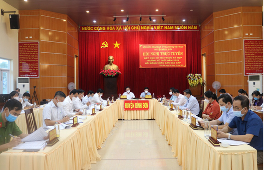 HĐND các cấp tiếp xúc cử tri trực tuyến tại huyện Bình Sơn