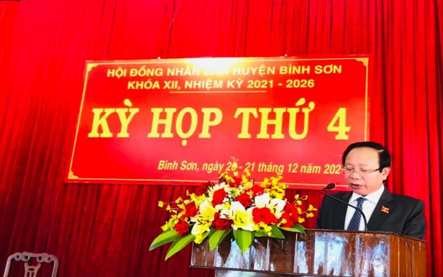 HĐND huyện Bình Sơn khoá XII tổ chức kỳ họp thứ 4