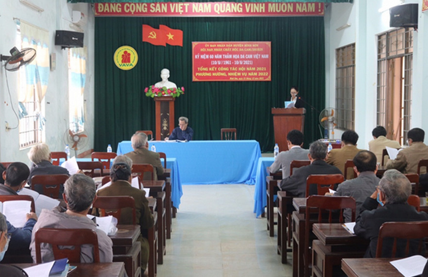 Hội nạn nhân chất độc da cam/Dioxin huyện Bình Sơn tổng kết công tác hội năm 2021