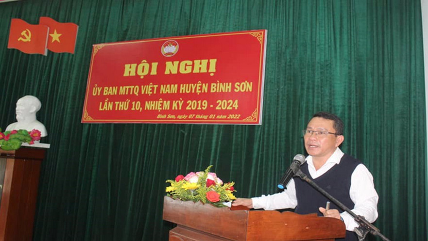 Hội nghị Uỷ ban Mặt trận tổ quốc Việt Nam huyện Bình Sơn lần thứ 10