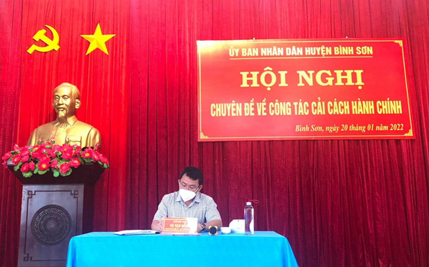 Huyện Bình Sơn Hội nghị Chuyên đề về công tác cải cách hành chính