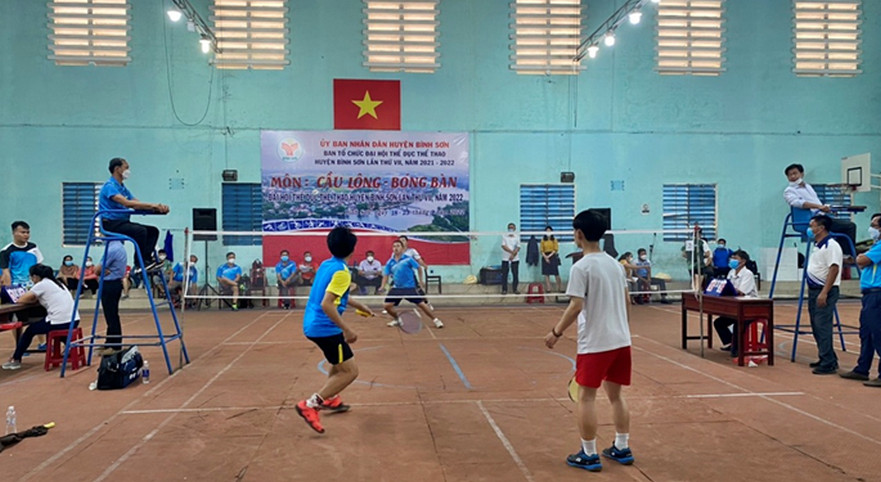 Bình Sơn; Khai Mạc Giải Cầu lông, Bóng bàn trong khuôn khổ Đại hội Thể dục Thể thao lần Thứ VII năm 2022