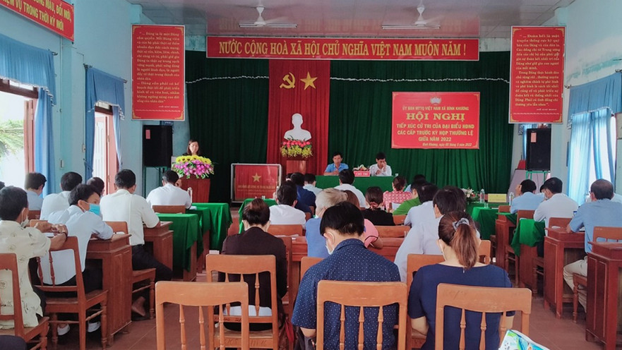 Đại biểu HĐND các cấp tiếp xúc cử tri tại xã Bình Khương