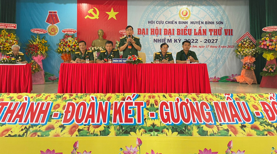 Đại hội Cựu chiến binh huyện Bình Sơn lần thứ VII nhiệm kỳ 2022-2027