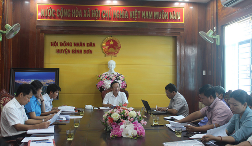 Bình Sơn; Hội nghị liên tịch chuẩn bị nội dung tổ chức kỳ họp thường lệ-Kỳ họp giữa năm HĐND huyện khóa XII