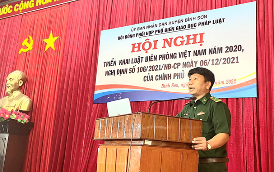 Bình Sơn; Hội nghị triển khai Luật Biên phòng Việt Nam năm 2020 và Nghi định 106 ngày 6/12/2021 của Chính phủ