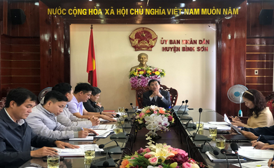 Huyện Bình Sơn tổ chức họp rà soát, đề xuất giải pháp tháo gỡ vướng mắc tại khu 51 ha thuộc dự án Hòa Phát Dung Quất 2
