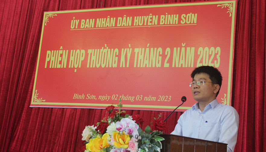 Huyện Bình Sơn tổ chức phiên họp thường kỳ tháng 02/2023