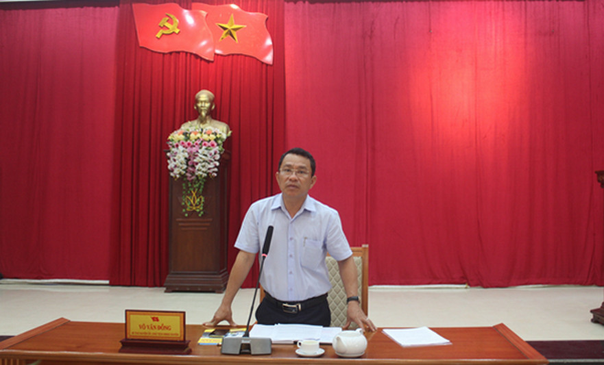 Bí thư Huyện ủy Bình Sơn chủ trì cuộc họp về chuẩn bị nội dung phục vụ đối thoại với Nhân dân xã Bình An.