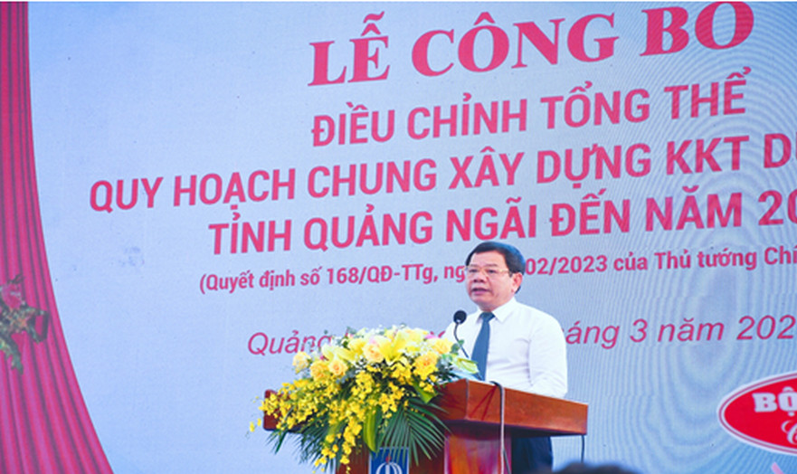 Tỉnh tổ chức Lễ công bố điều chỉnh tổng thể quy hoạch chung xây dựng Khu kinh tế Dung Quất đến năm 2045