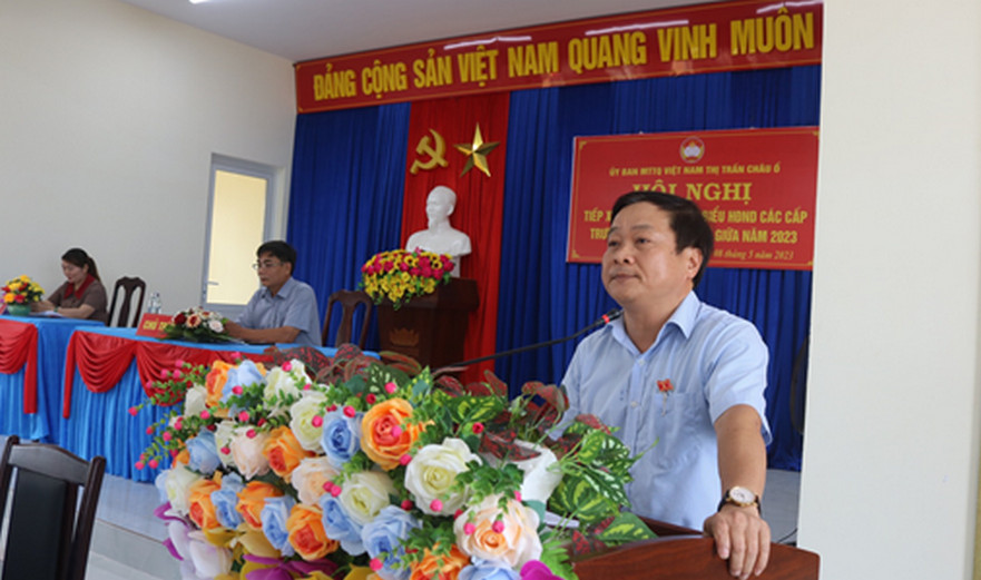 Đại biểu HĐND các cấp tiếp xúc cử tri tại thị trấn Châu Ổ