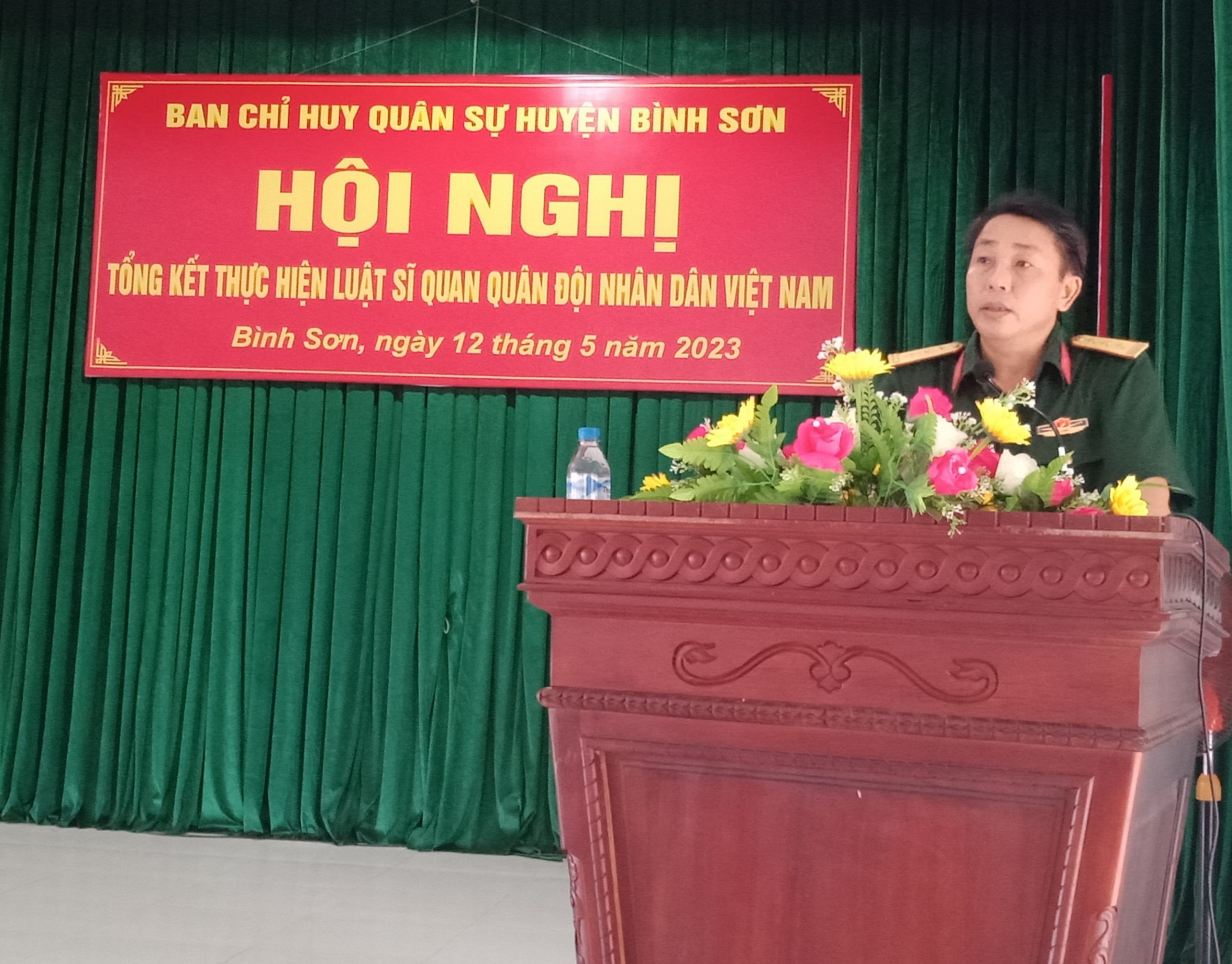 Bình Sơn: Tổng kết thực hiện Luật Sĩ quan Quân đội nhân dân Việt Nam
