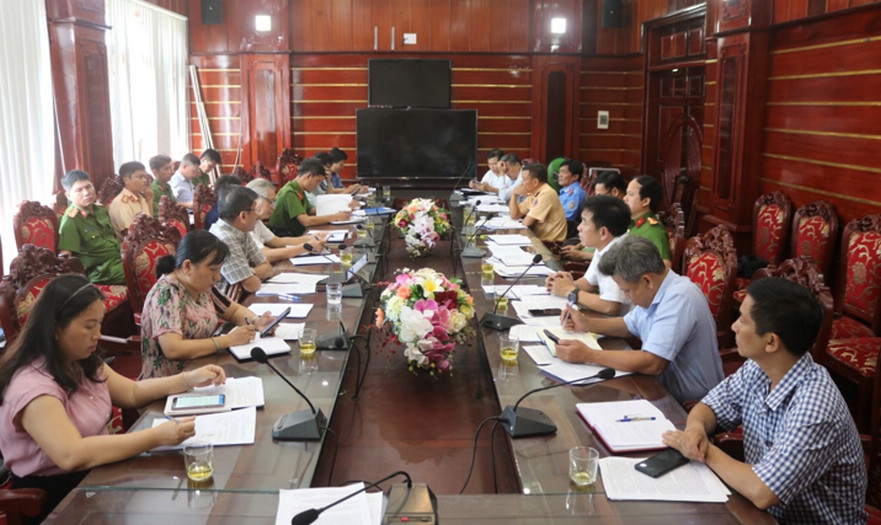 Ban An toàn giao thông tỉnh kiểm tra công tác bảo đảm trật tự an toàn giao thông tại huyện Bình Sơn