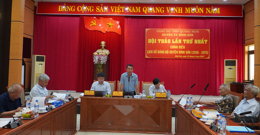 Huyện ủy Bình Sơn tổ chức Hội thảo lần thứ nhất chỉnh biên Lịch sử Đảng bộ huyện Bình Sơn, giai đoạn (1930-1975)