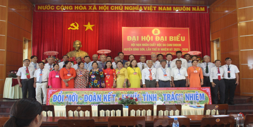Bình Sơn: Tổ chức thành công Đại hội đại biểu Hội NNCĐDC/Dioxin huyện lần thứ IV, nhiệm kỳ 2023-2028
