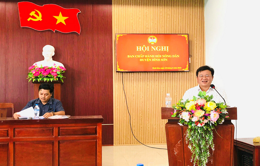 Hội Nông dân huyện Bình Sơn Hội nghị sơ kết 6 tháng đầu năm 2023
