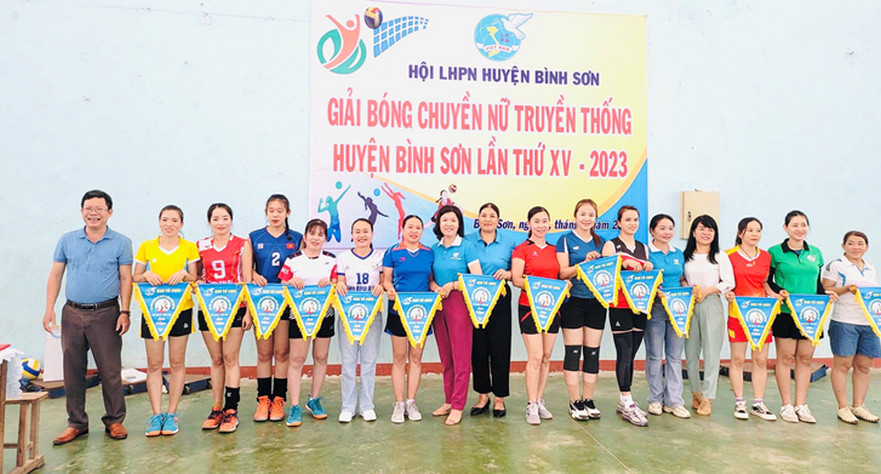 Hội LHPN huyện Bình Sơn tổ chức thành công giải bóng chuyền nữ truyền thống lần thứ XV năm 2023.