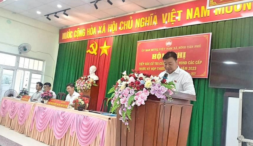 Đại biểu HĐND các cấp tiếp xúc cử tri tại xã Bình Tân Phú