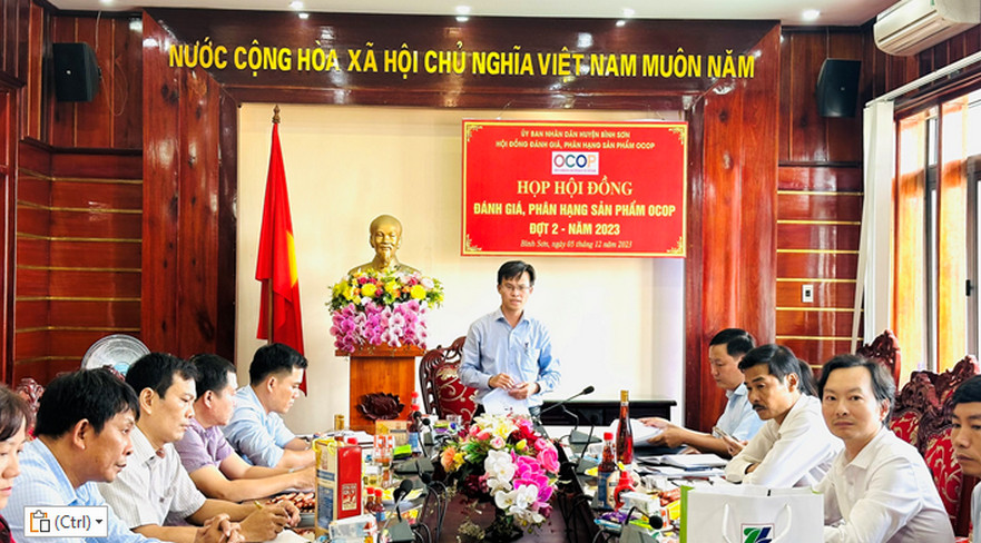 Huyện Bình Sơn, đánh giá, phân hạng sản phẩm OCOP đợt 2 năm 2023