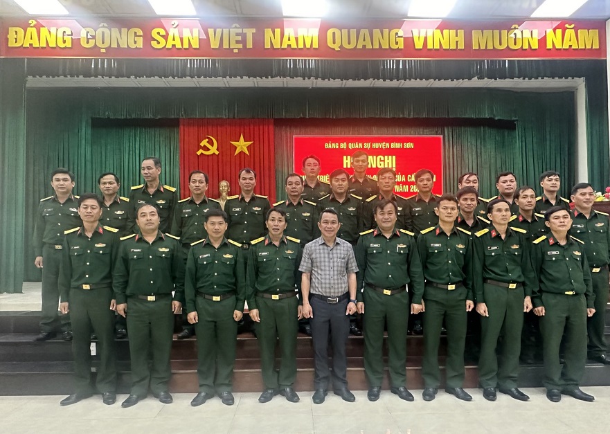 Bình Sơn: Đảng bộ Quân sự huyện Hội nghị quán triệt Nghị quyết