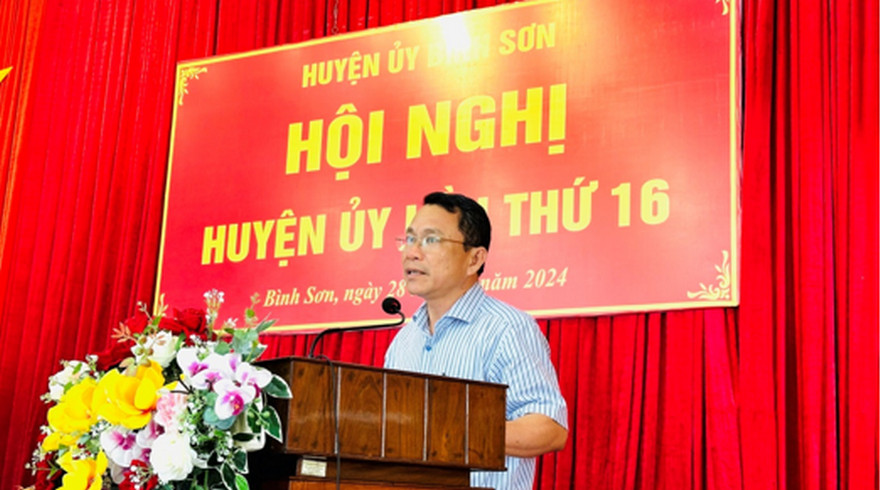 Huyện ủy Bình Sơn tổ chức Hội nghị lần thứ 16