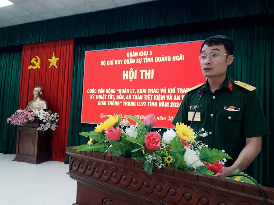 Ban CHQS huyện Bình Sơn tham gia Hội thi 