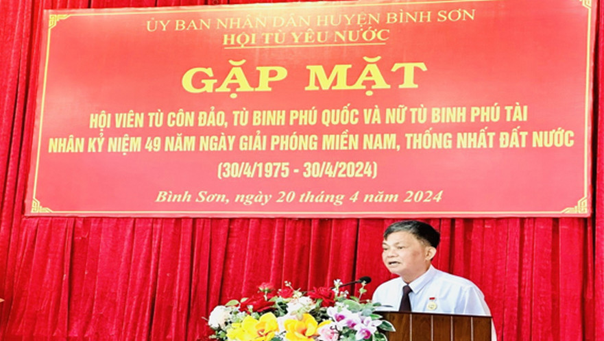 Hội Tù yêu nước huyện Bình Sơn tổ chức gặp mặt hội viên bị địch bắt tù đày