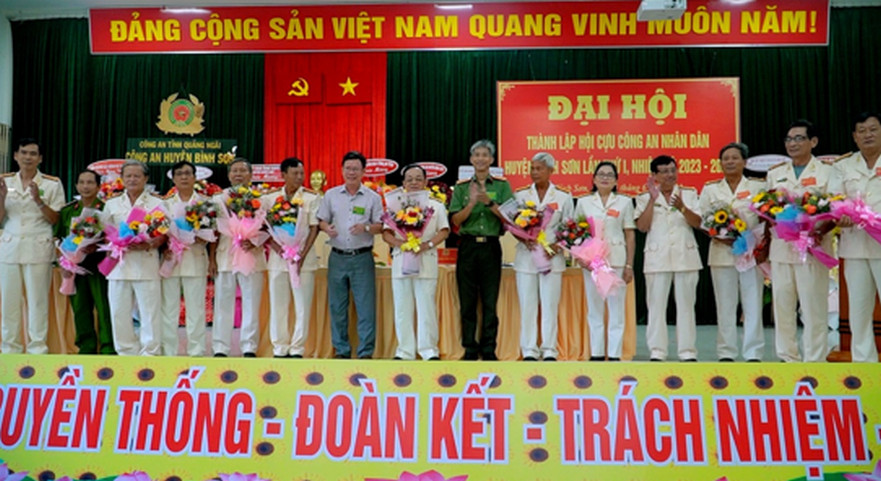 Đại hội thành lập Hội Cựu Công an nhân dân huyện Bình Sơn, lần thứ I, nhiệm kỳ 2023 – 2028.