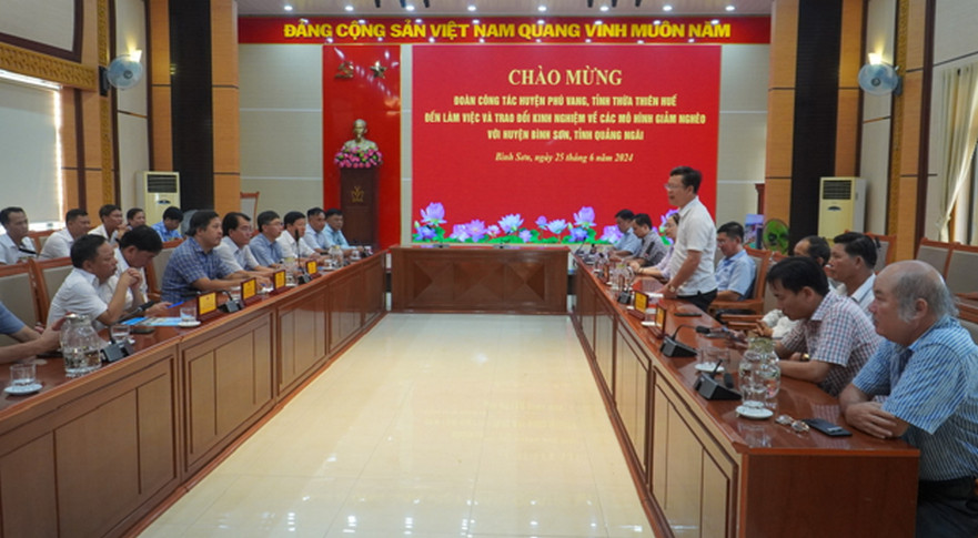 Bình Sơn: Đón tiếp, làm việc, học tập kinh nghiệm với Đoàn công tác của huyện Phú Vang, tỉnh Thừa Thiên Huế