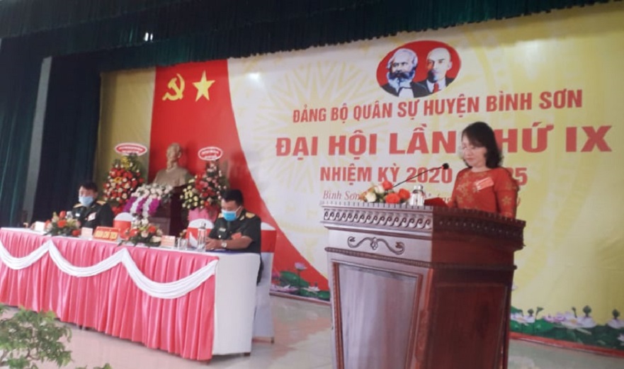 Bình Sơn: Đại hội Đảng bộ Quân sự huyện khóa IX, nhiệm kỳ 2020 – 2025