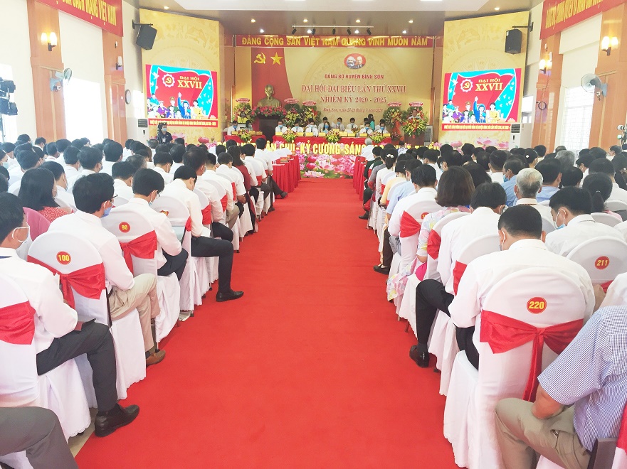 Phiên trù bị Đại hội đại biểu Đảng bộ huyện Bình Sơn lần thứ XXVII, nhiệm kỳ 2020-2025