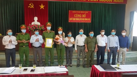 Đảng ủy xã Bình Thanh, Bình Long tổ chức Lễ công bố quyết định thành lập Chi bộ công an xã