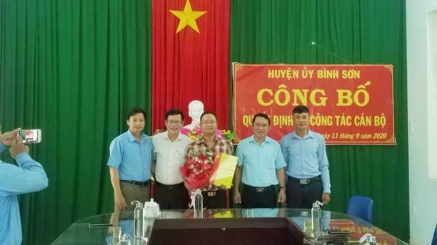 Công bố quyết định của Huyện ủy Bình Sơn về công tác cán bộ