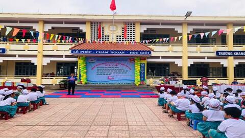 Trường tiểu học số 1 thị trấn Châu Ổ tổ chức Ngày hội đọc sách năm 2025