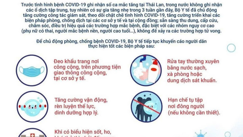Thực hiện các khuyến cáo phòng chống COVID-19 để bảo vệ sức khỏe