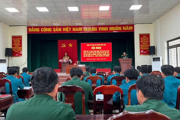 Đảng ủy Quân sự huyện Bình Sơn tổng kết 10 năm thực hiện Chỉ thị số 05-CT/TW của Bộ Chính trị